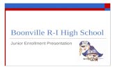 Boonville R-I High School Junior Enrollment Presentation.