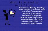 What is Activity Profiling? Warehouse Activity Profiling is the analysis of historical sales transaction data for the purposes of projecting warehouse.