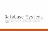 Database Systems COMSATS INSTITUTE OF INFORMATION TECHNOLOGY, VEHARI.