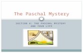 SECTION 4: THE PASCHAL MYSTERY AND YOUR LIFE The Paschal Mystery.