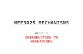 MEE3025 MECHANISMS WEEK 1 INTRODUCTION TO MECHANISMS.