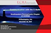 ©Montagnolo.ECRI Institute.2010 Communication with the C-Suite November 16, 2010 Southeastern Pennsylvania Chapter of AHRMM Philadelphia, PA Thomas Skorup.