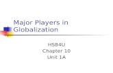 Major Players in Globalization HSB4U Chapter 10 Unit 1A.