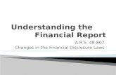 A.R.S. 48-807 Changes in the Financial Disclosure Laws.