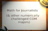 Math for Journalists (& other numerically challenged COM majors)