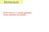 Momentum Momentum is a vector quantity since velocity is a vector.