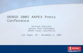DENSO 2005 AAPEX Press Conference Richard Shiozaki Senior Vice President DENSO Sales California Las Vegas, NV – November 2, 2005.