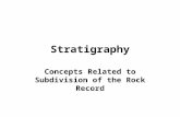 Stratigraphy Concepts Related to Subdivision of the Rock Record.