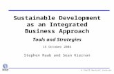 A Shell-Bechtel Venture Sustainable Development as an Integrated Business Approach Tools and Strategies 15 October 2004 Stephen Raab and Sean Kiernan.