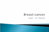Rowa’ Al-Ramahi 1.  The strongest risk factors for breast cancer are female gender and increasing age.  Additional risk factors include endocrine factors.