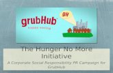 The Hunger No More Initiative A Corporate Social Responsibility PR Campaign for GrubHub.