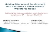 California Workforce Association, Youth Conference Long Beach, CA -- January 17, 2008 Rebecca Goldberg Linda Collins Project Director Executive Director.