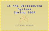 L-22 Sensor Networks. 2 Overview Ad hoc routing Sensor Networks Directed Diffusion Aggregation  TAG  Synopsis Diffusion.