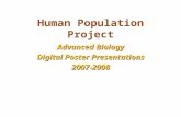 Human Population Project Advanced Biology Digital Poster Presentations 2007-2008.