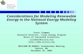 Considerations for Modeling Renewable Energy in the National Energy Modeling System Steve Clemmer Research Director, Clean Energy Program Union of Concerned.