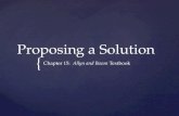 { Proposing a Solution Chapter 15: Allyn and Bacon Textbook.