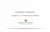 Computer Networks Chapter 7 – Transmission Media.