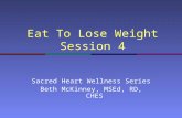 Eat To Lose Weight Session 4 Sacred Heart Wellness Series Beth McKinney, MSEd, RD, CHES.