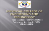 Topic-laplace transformation Presented by Harsh PATEL 130460111012.