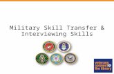 Military Skill Transfer & Interviewing Skills. 71.2% of Gulf War II era veterans are working in a field unrelated to their military career. U.S. Bureau.