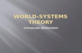Immanuel Wallerstein. This presentation is based on the theory of Immanuel Wallerstein as presented in books listed in the bibliography. A summary of.