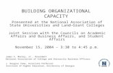 BUILDING ORGANIZATIONAL CAPACITY Presented at the National Association of State Universities and Land-Grant Colleges Joint Session with the Councils on.