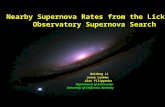 Weidong Li Jesse Leaman Alex Filippenko Department of Astronomy University of California, Berkeley Nearby Supernova Rates from the Lick Observatory Supernova.