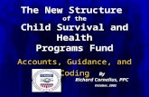 The New Structure of the Child Survival and Health Programs Fund Accounts, Guidance, and Coding October, 2002By Richard Cornelius, PPC.