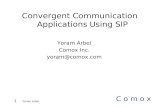1 Yoram Arbel C o m o x Convergent Communication Applications Using SIP Yoram Arbel Comox Inc. yoram@comox.com.