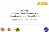 ViPER Video Performance Evaluation Toolkit viper-toolkit.sf.net.