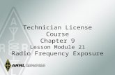 Technician License Course Chapter 9 Lesson Module 21 Radio Frequency Exposure.