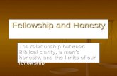 Fellowship and Honesty The relationship between Biblical clarity, a man’s honesty, and the limits of our fellowship.
