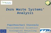 Papatheochari Stavroula Environmental Scientist Ecological Recycling Society Zero Waste Systems’ Analysis.