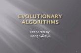 Prepared by Barış GÖKÇE 1.  Search Methods  Evolutionary Algorithms (EA)  Characteristics of EAs  Genetic Programming (GP)  Evolutionary Programming.