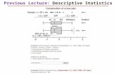 Previous Lecture: Descriptive Statistics. Introduction to Biostatistics and Bioinformatics Data types and representations in Molecular Biology This Lecture.