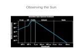 Observing the Sun. Corona: EUV; X-rays Chromosphere: H , UV, EUV Photosphere: near UV, Visible light, infra-red.