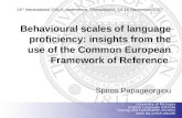 University of Michigan English Language Institute Testing and Certification Division  Behavioural scales of language proficiency: