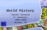World History Amanda Cornwell 2 nd Semester, 2004-2005 Murphy, NC.