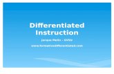 Differentiated Instruction Jacque Melin – GVSU .