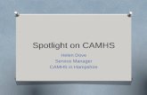 Helen Dove Service Manager CAMHS in Hampshire Spotlight on CAMHS.