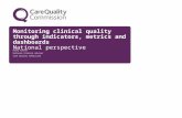 Monitoring clinical quality through indicators, metrics and dashboards National perspective Danny Keenan National Clinical Advisor Care Quality Commission.