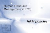 Human Resource Management (HRM) HRM policies. Human resource system 1.HR philosophies (values and guiding principles adopted in managing people) 2.HR.