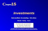Investments C hapter 15 An electronic presentation by Norman Sunderman Angelo State University An electronic presentation by Norman Sunderman Angelo State.