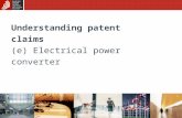 Understanding patent claims (e) Electrical power converter.