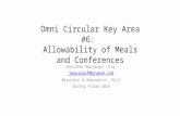 Omni Circular Key Area #6: Allowability of Meals and Conferences Jennifer Mauskapf, Esq. jmauskapf@bruman.com Brustein & Manasevit, PLLC Spring Forum 2014.