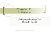 2008 Pearson Education, Inc., Publishing as Longman Publishers Chapter 7: Inference Bridging the Gap, 9/e Brenda Smith.