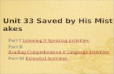 Unit 33 Saved by His Mistakes Part I Listening & Speaking ActivitiesListening & Speaking Activities Part II Reading Comprehension & Language ActivitiesReading.