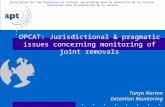 OPCAT: Jurisdictional & pragmatic issues concerning monitoring of joint removals Association for the Prevention of Torture Association pour la prévention.