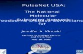 PulseNet USA: The National Molecular Subtyping Network for Foodborne Disease Surveillance Jennifer A. Kincaid Centers for Disease Control and Prevention.