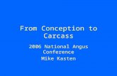 From Conception to Carcass 2006 National Angus Conference Mike Kasten.